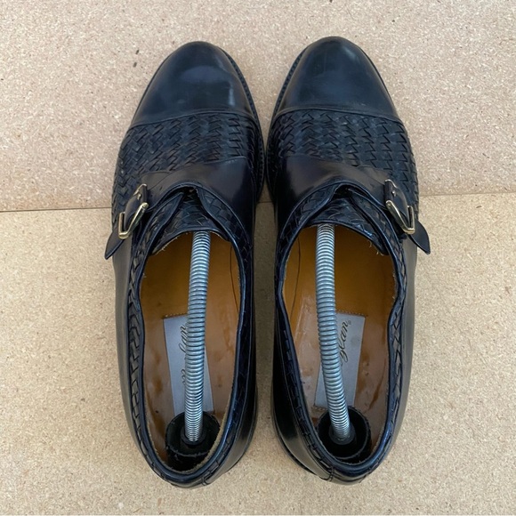 Mezlan Cartagena Men's Made In Spain Men's Black Leather Monk Strap Loafer Sz 12 - Picture 7 of 8